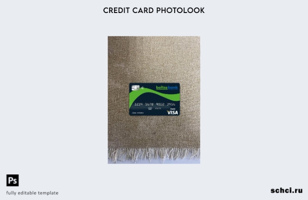 цифровая загрузка Белиз Белизбанк Visa Card фотоизображение переднего шаблона